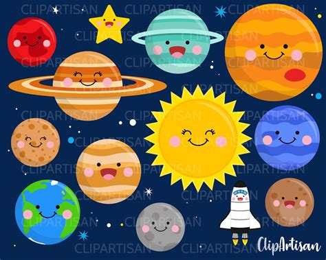 cute planet clipart